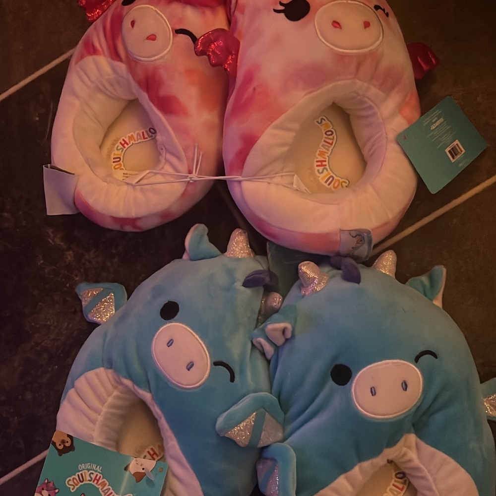 Squishmallows Kids Unicorn and Dragon One Piece Set - Pink and Blue